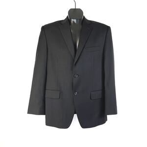 Michael Kors Blazer Wool Notched Collar Black Formal Office